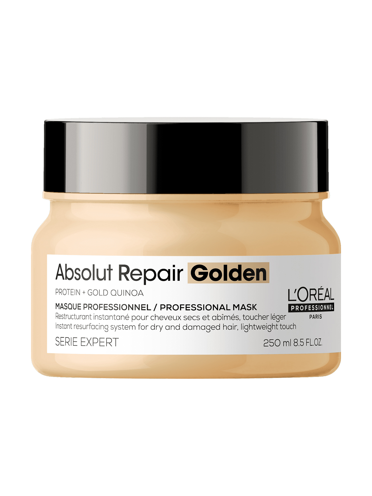 Mascarilla Dorada Absolut Repair Golden para cabellos secos y dañados L`Oréal Serie Expert