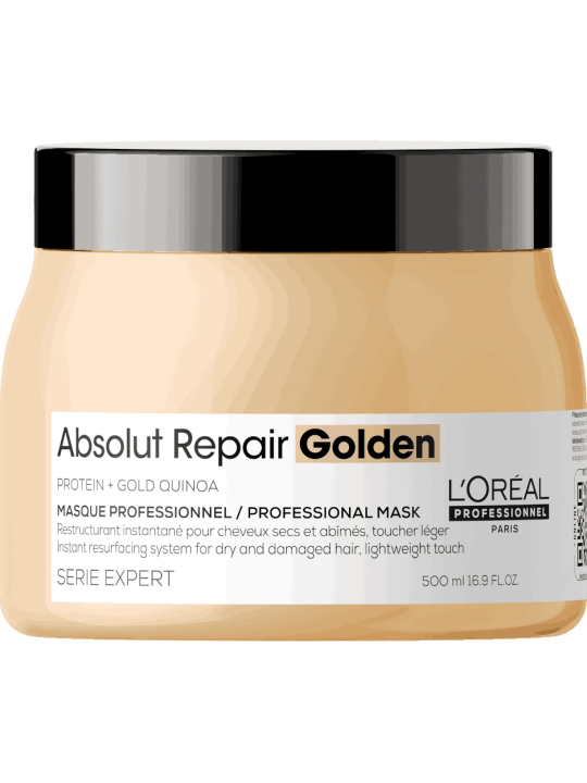 Mascarilla Dorada Absolut Repair Golden para cabellos secos y dañados 500ml L`Oréal Serie Expert