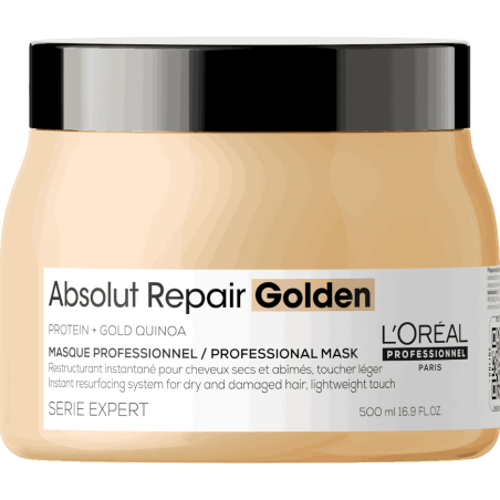 Mascarilla Dorada Absolut Repair Golden para cabellos secos y dañados 500ml L`Oréal Serie Expert