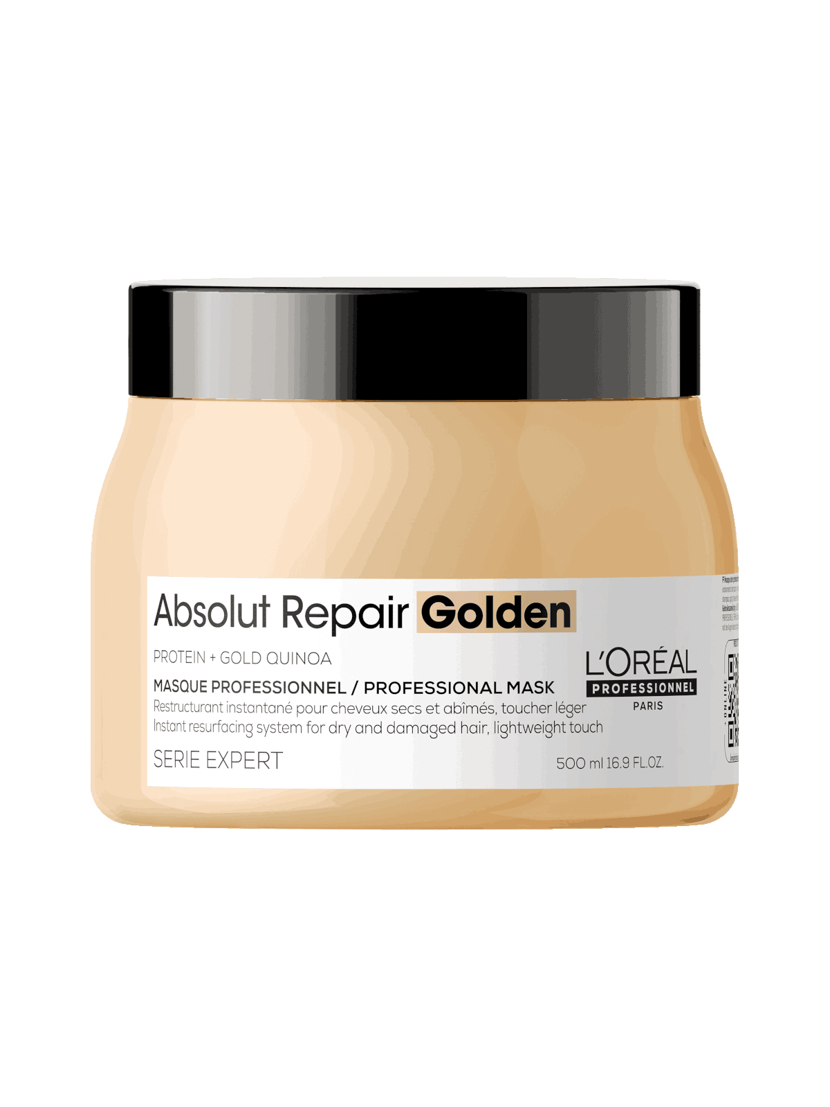 Mascarilla Dorada Absolut Repair Golden para cabellos secos y dañados 500ml L`Oréal Serie Expert