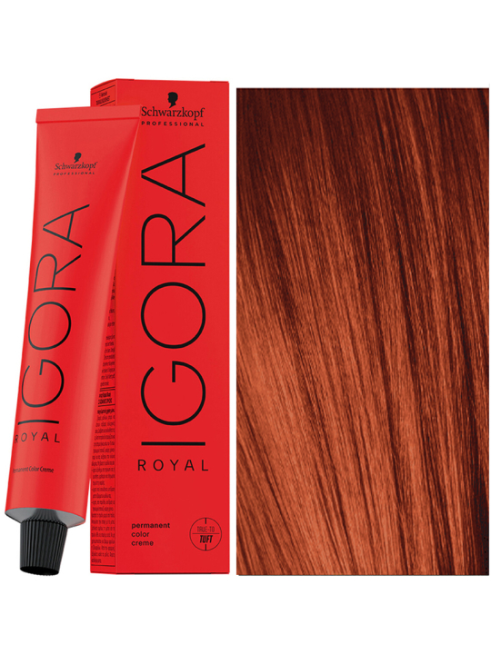 Tinte Igora Royal 7-77 Rubio Medio Cobrizo Intenso Schwarzkopf Professional