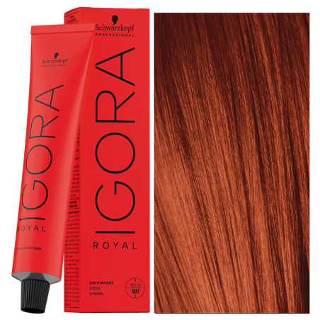 Tinte Igora Royal 7-77 Rubio Medio Cobrizo Intenso Schwarzkopf Professional