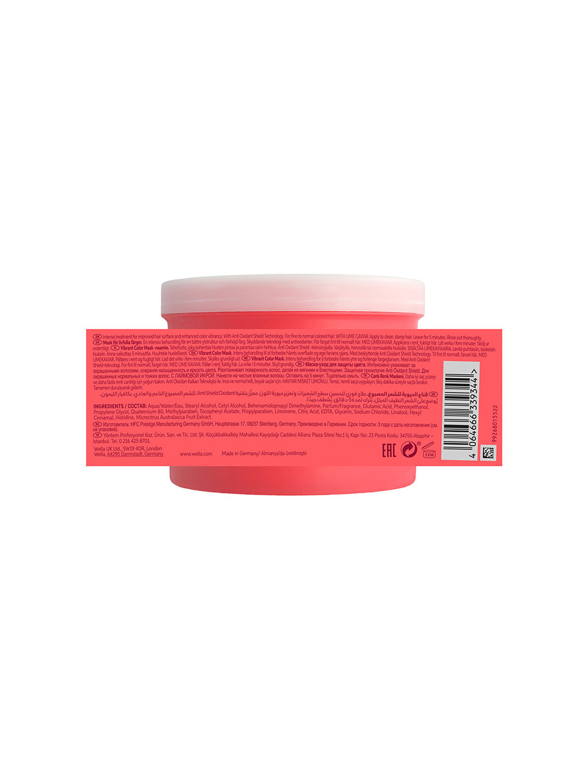 Mascarilla Invigo Cabello Fino Color Brilliance 500ml. Wella Professionals