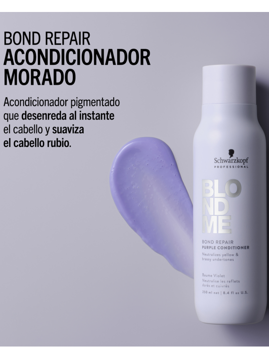 Acondicionador Morado Bond Repair BlondMe Schwarzkopf Professional