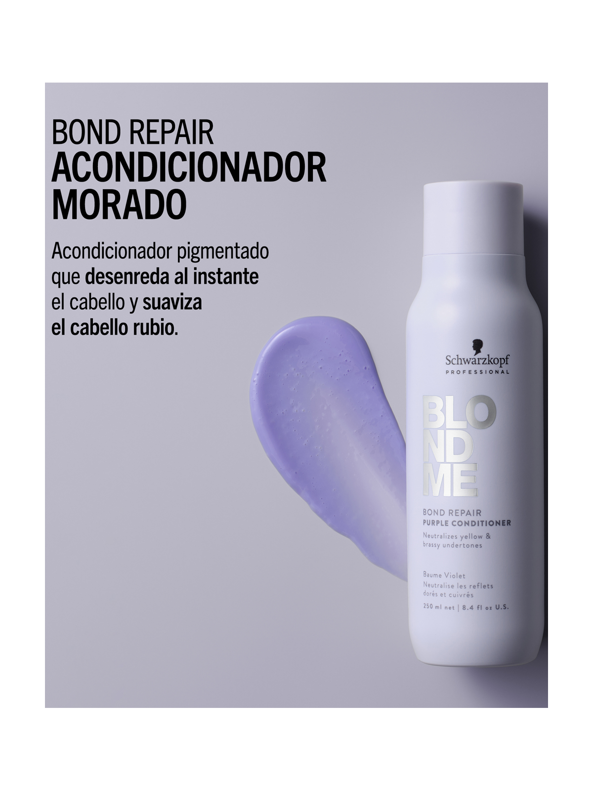 Acondicionador Morado Bond Repair BlondMe Schwarzkopf Professional